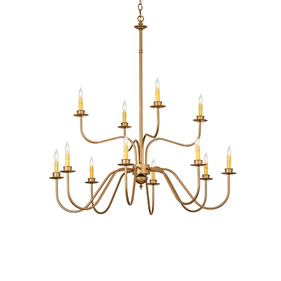 Meyda Tiffany Ean 12 Light 42" Wide Taper Candle Style Chandelier - Image 2