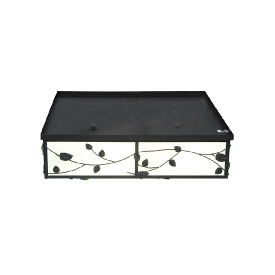 Meyda Tiffany Ivy 8 Light 51" Wide Flush Mount Square Ceiling Fixture - Textured Black Finish - Medium Bulb Base - Image 3