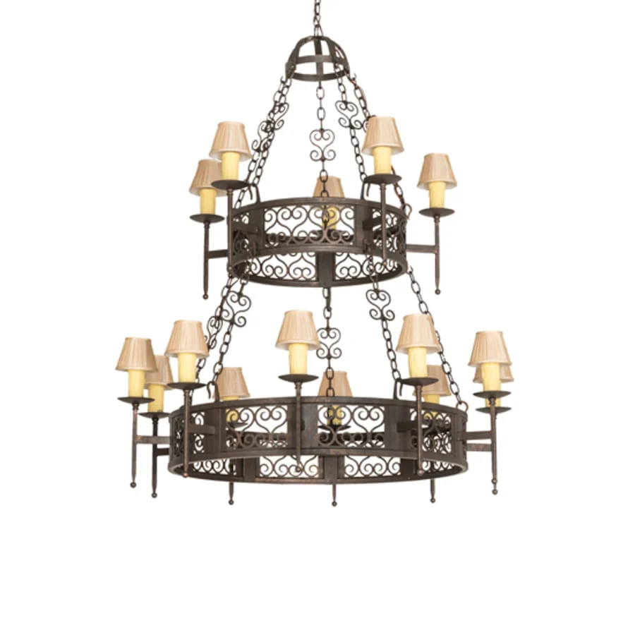 Meyda Tiffany Toscano 15 Light 48" Wide Ring Chandelier - Image 3