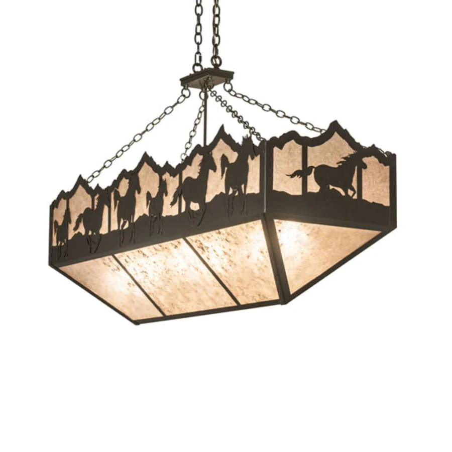Meyda Tiffany 6 Light 54" Wide Linear Pendant - Image 1