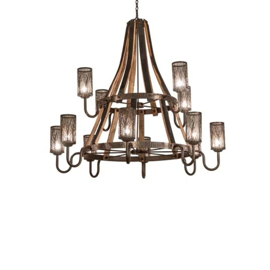 Meyda Tiffany Barrel Stave 12 Light 60" Wide Ring Chandelier - Image 1