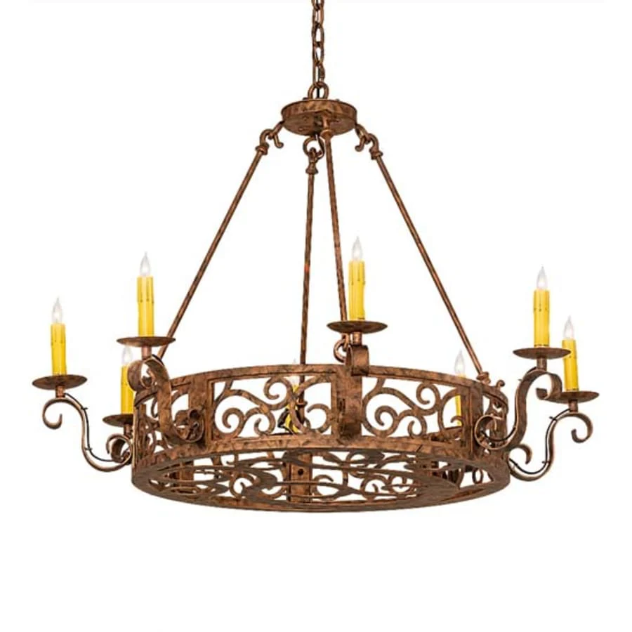 Meyda Tiffany Delano 8 Light 36" Wide Taper Candle Style Chandelier - Image 1