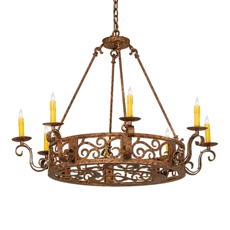 Meyda Tiffany Delano 8 Light 36" Wide Taper Candle Style Chandelier - Image 2