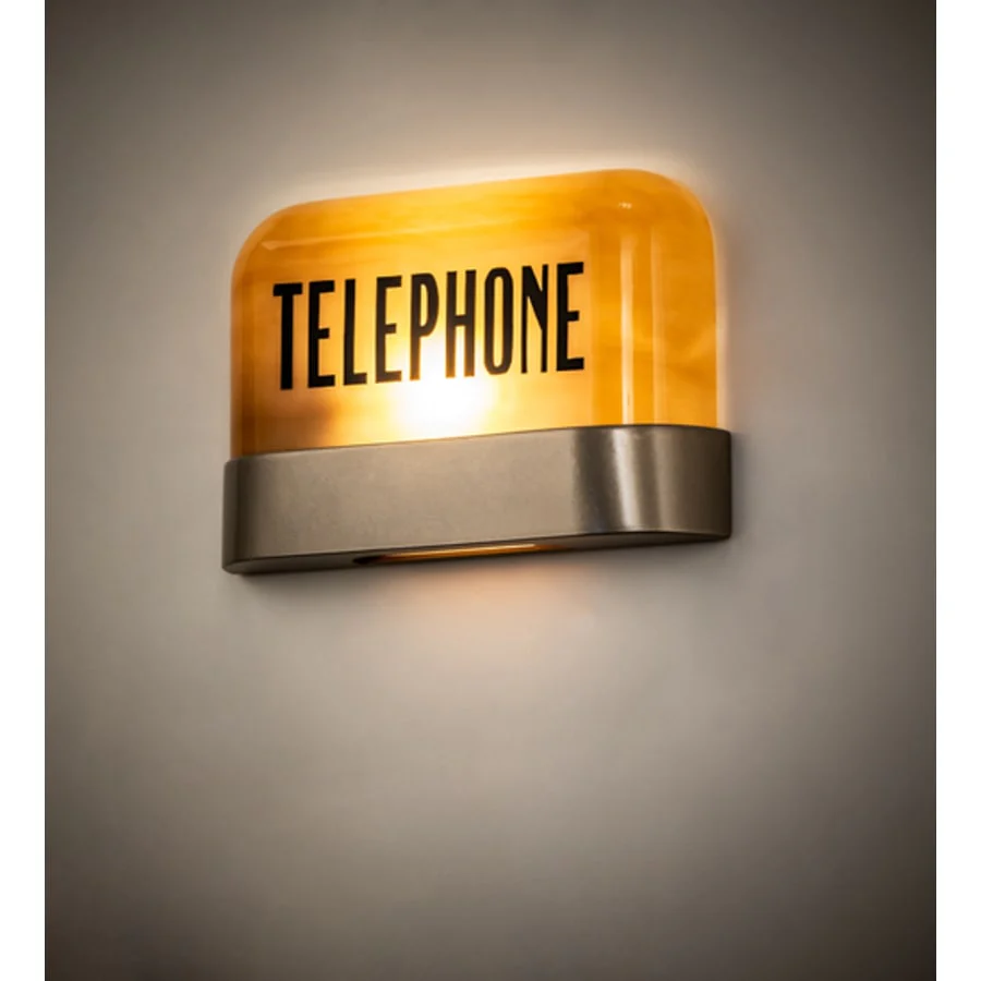 Meyda Tiffany Telephone 7" Tall Wall Sconce - Image 1