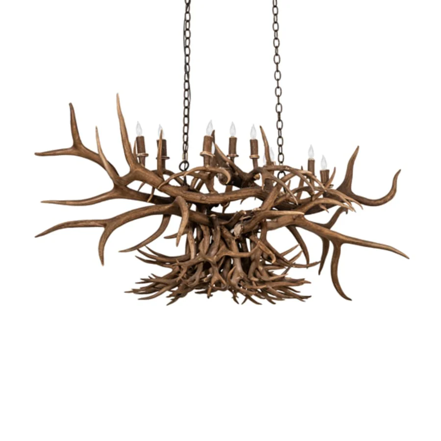 Meyda Tiffany Long Antlers 10 Light 66" Wide Antler Candle Style Chandelier - Image 3