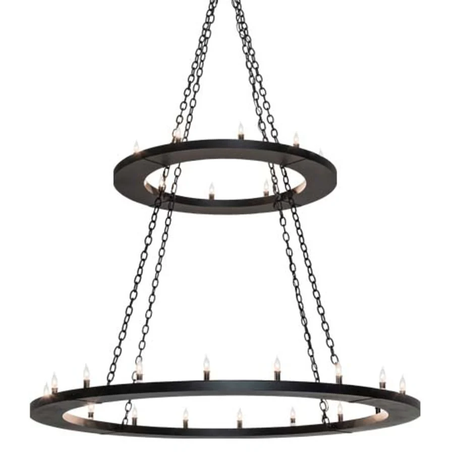Meyda Tiffany Loxley 28 Light 60" Wide Taper Candle Ring Chandelier - Image 1