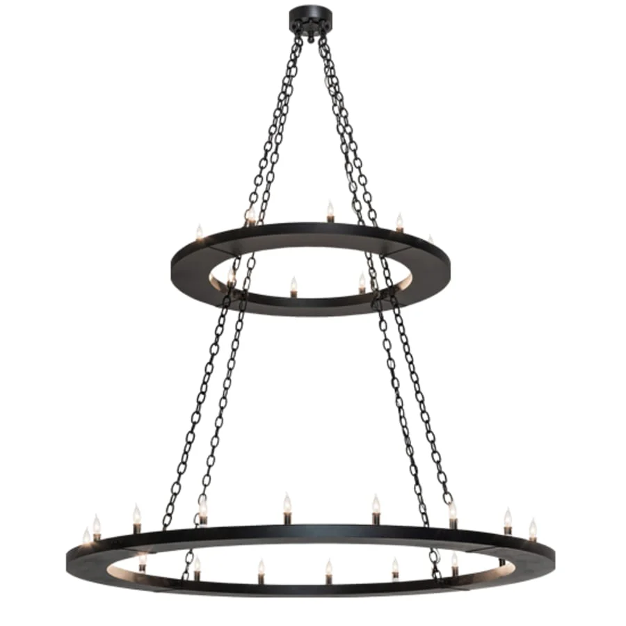 Meyda Tiffany Loxley 28 Light 60" Wide Taper Candle Ring Chandelier - Image 2
