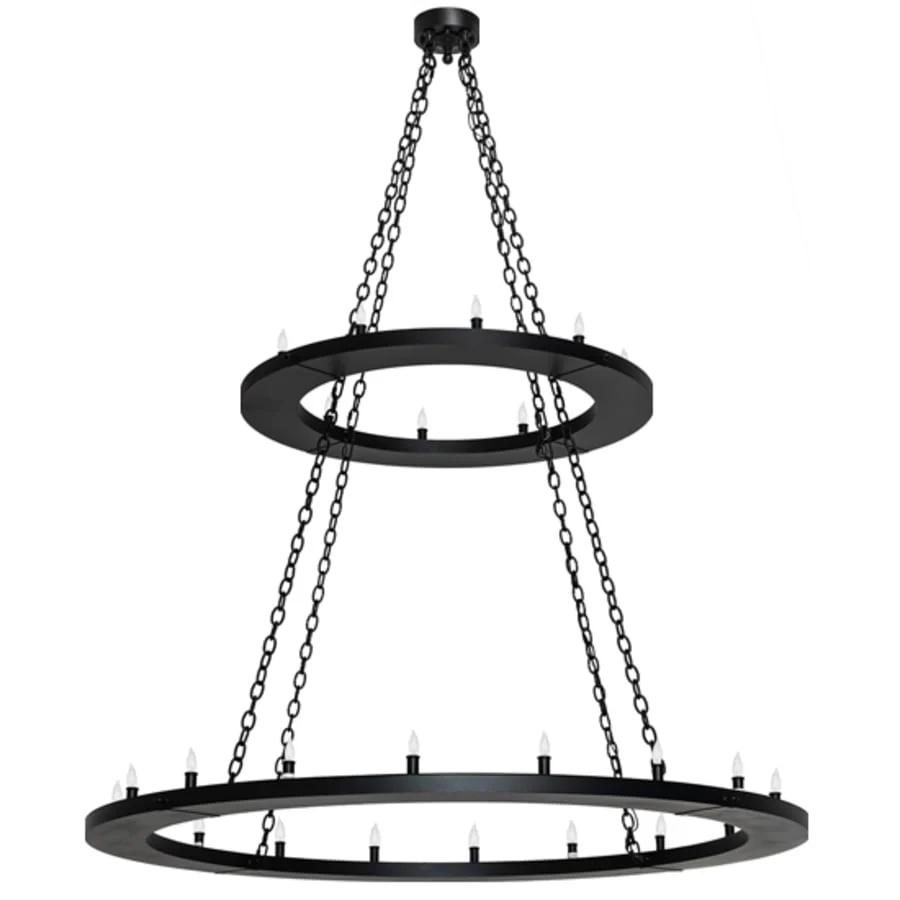 Meyda Tiffany Loxley 28 Light 60" Wide Taper Candle Ring Chandelier - Image 3