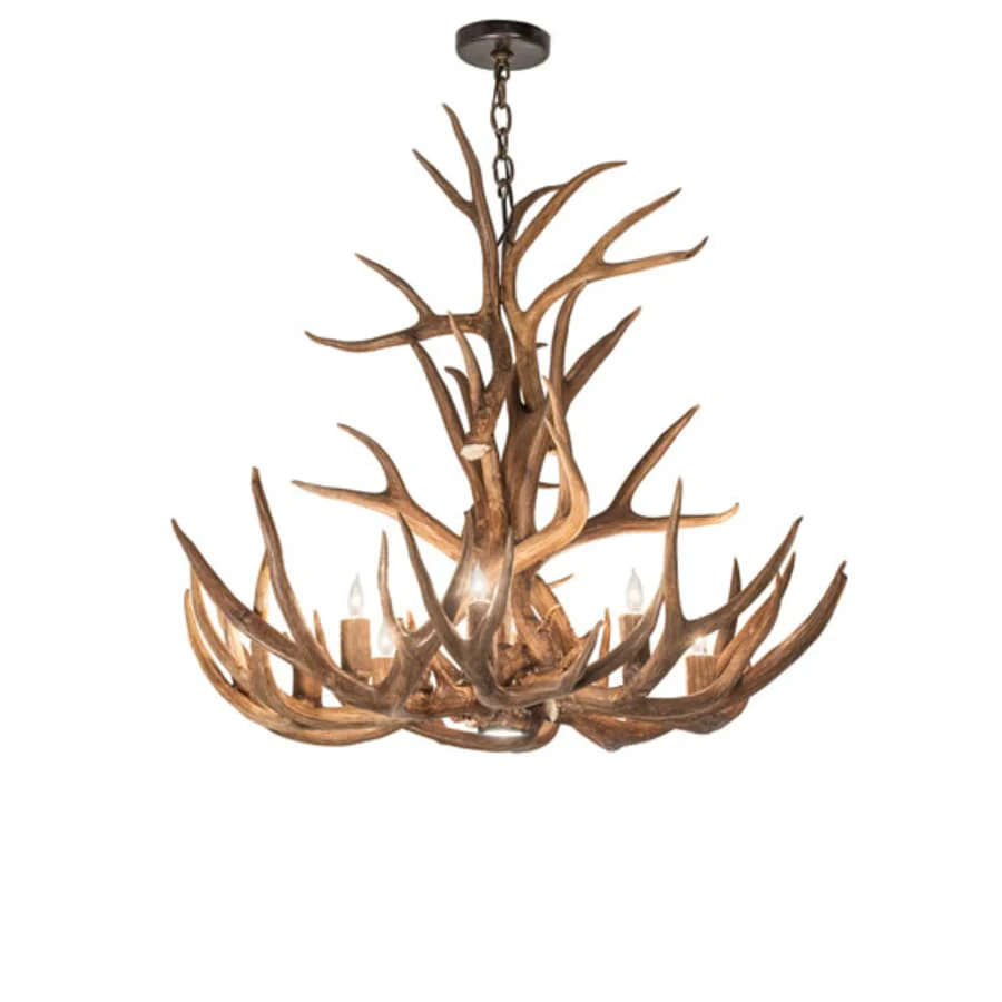 Meyda Tiffany Antlers 8 Light 34" Wide Antler Candle Style Chandelier - Image 2