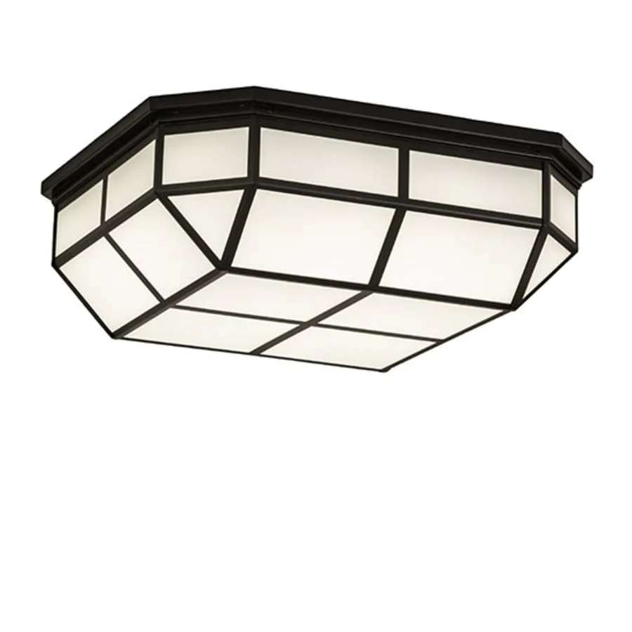 Meyda Tiffany Gibbon 25-1/2" Square LED Flush Mount Ceiling Fixture - Image 1