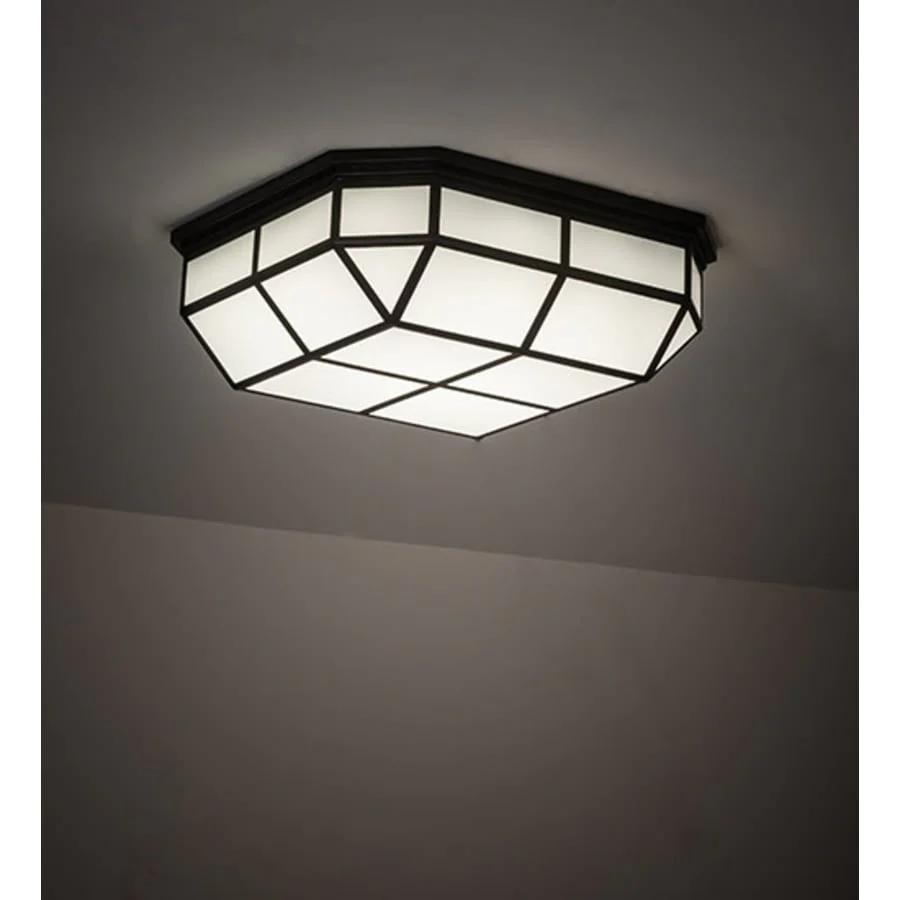 Meyda Tiffany Gibbon 25-1/2" Square LED Flush Mount Ceiling Fixture - Image 2