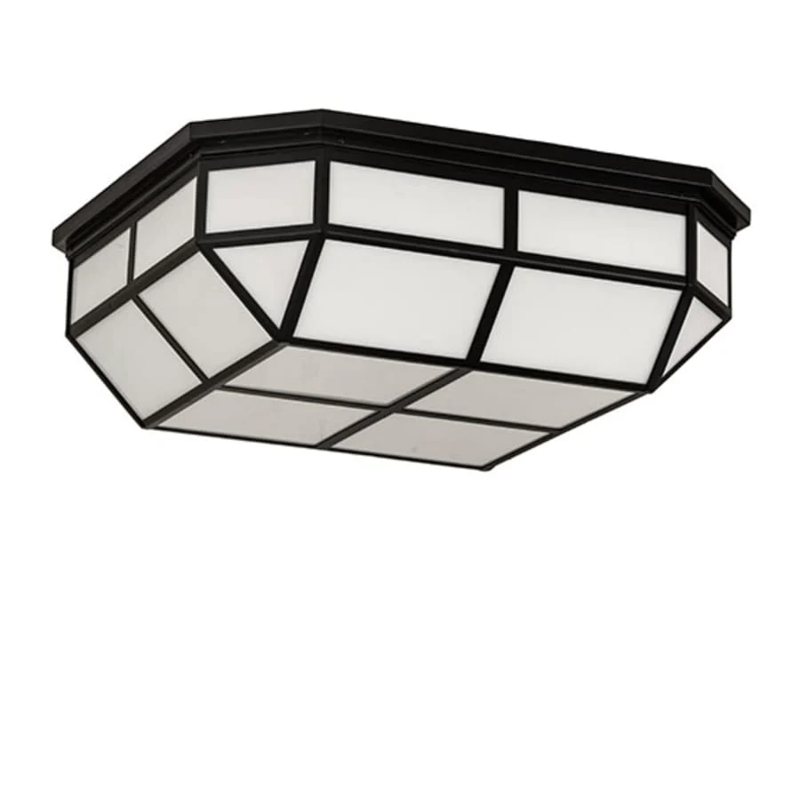 Meyda Tiffany Gibbon 25-1/2" Square LED Flush Mount Ceiling Fixture - Image 3