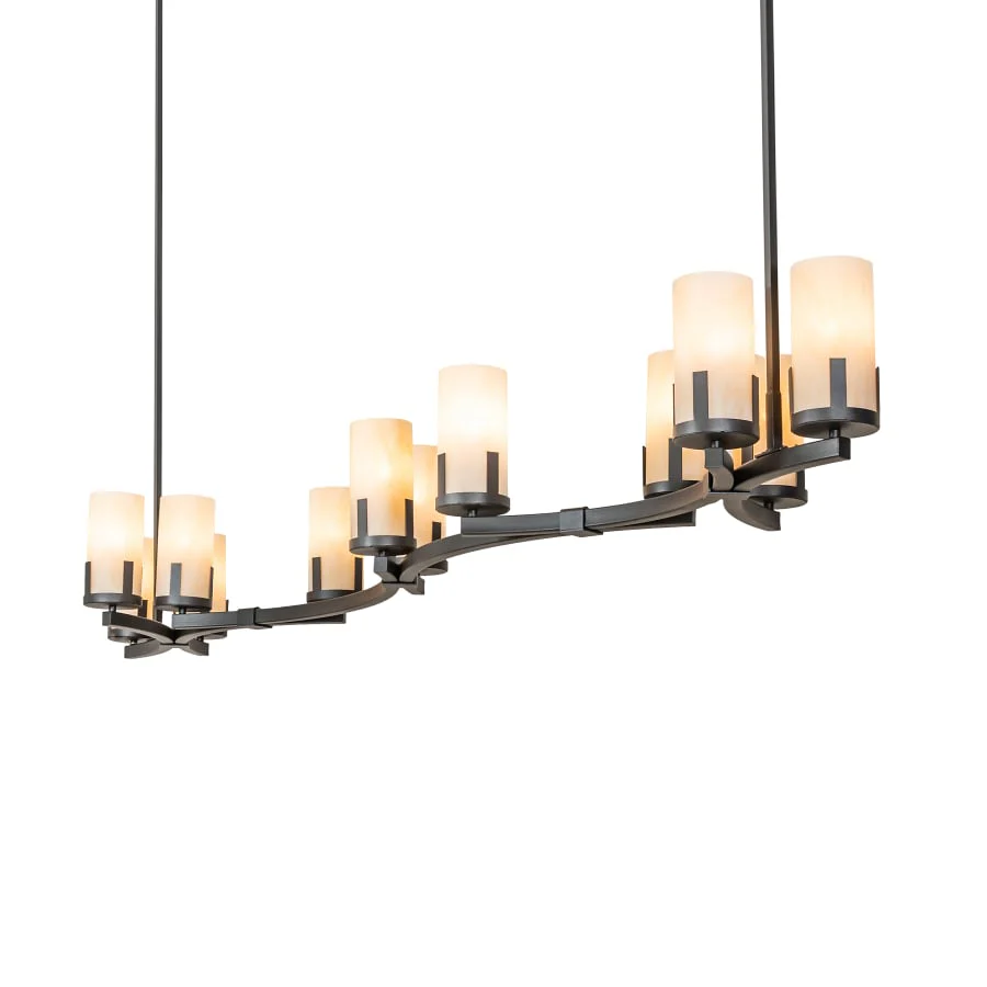 Meyda Tiffany Cero 12 Light 96" Wide Pillar Candle Linear Chandelier - Image 1
