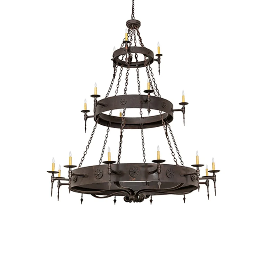 Meyda Tiffany Warwick 21 Light 72" Wide Taper Candle Style Chandelier - Image 3