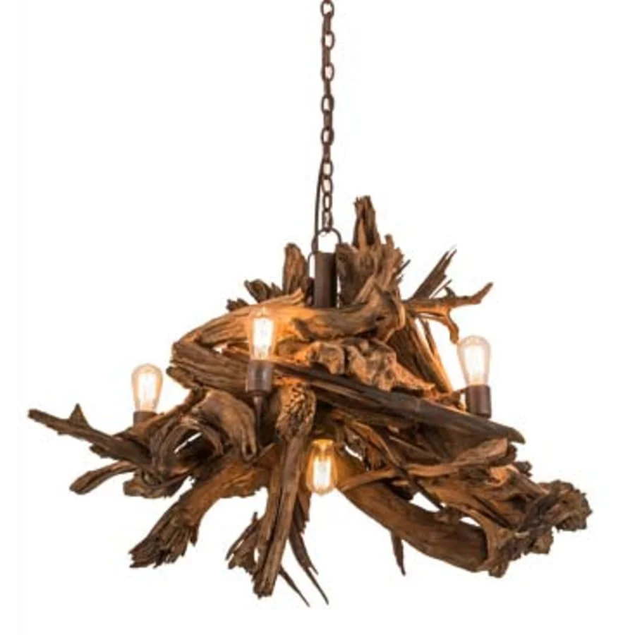 Meyda Tiffany Driftwood 6 Light 40" Wide Abstract Chandelier - Image 1