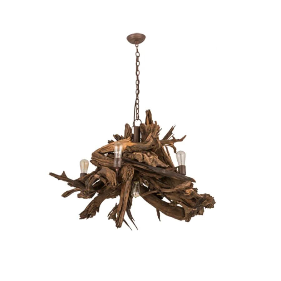 Meyda Tiffany Driftwood 6 Light 40" Wide Abstract Chandelier - Image 3