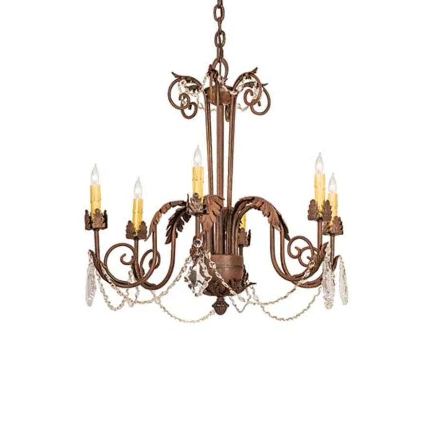 Meyda Tiffany Lindsay 6 Light 26" Wide Crystal Candle Style Chandelier - Image 1