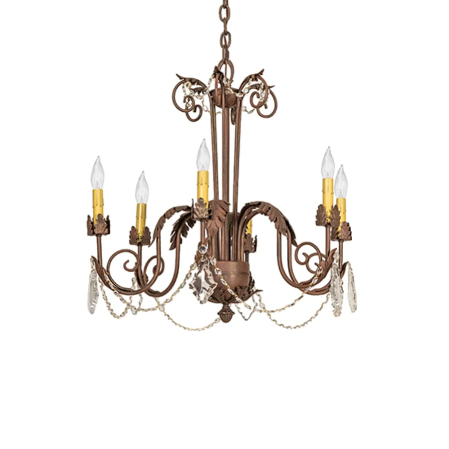 Meyda Tiffany Lindsay 6 Light 26" Wide Crystal Candle Style Chandelier - Image 3