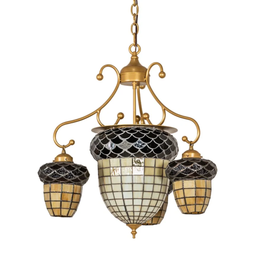 Meyda Tiffany Acorn 4 Light 28" Wide Chandelier - Image 3