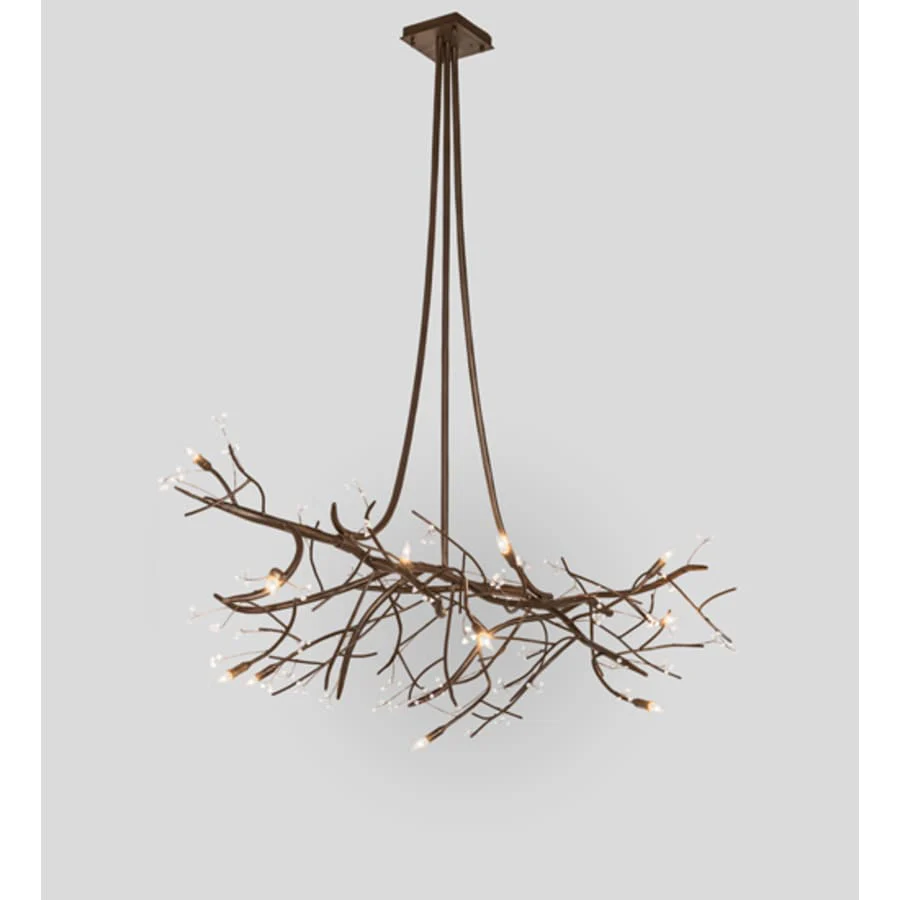 Meyda Tiffany Long Winter Solstice 11 Light 72" Wide Taper Candle Linear Chandelier - Image 2