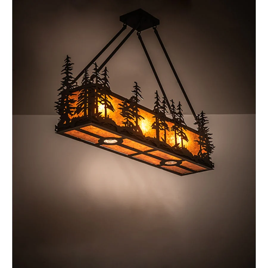 Meyda Tiffany Tall Pines 3 Light 36" Wide Linear Chandelier - Image 2