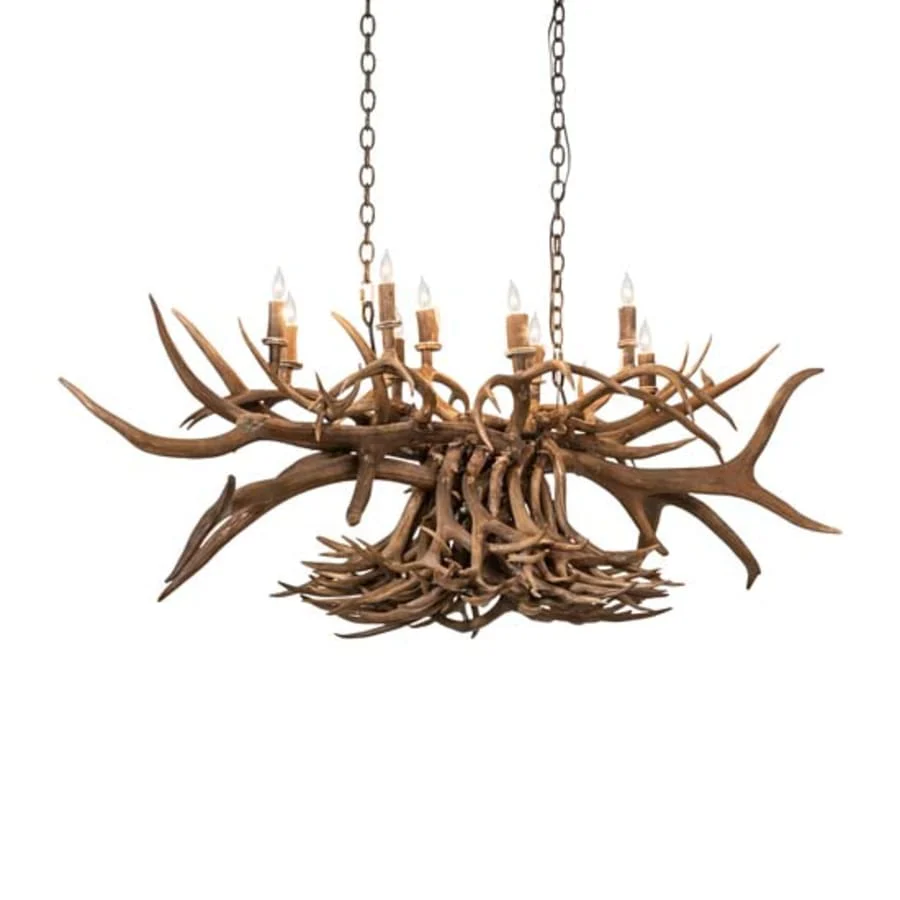 Meyda Tiffany Long Antlers 10 Light 55" Wide Antler Linear Chandelier - Image 1