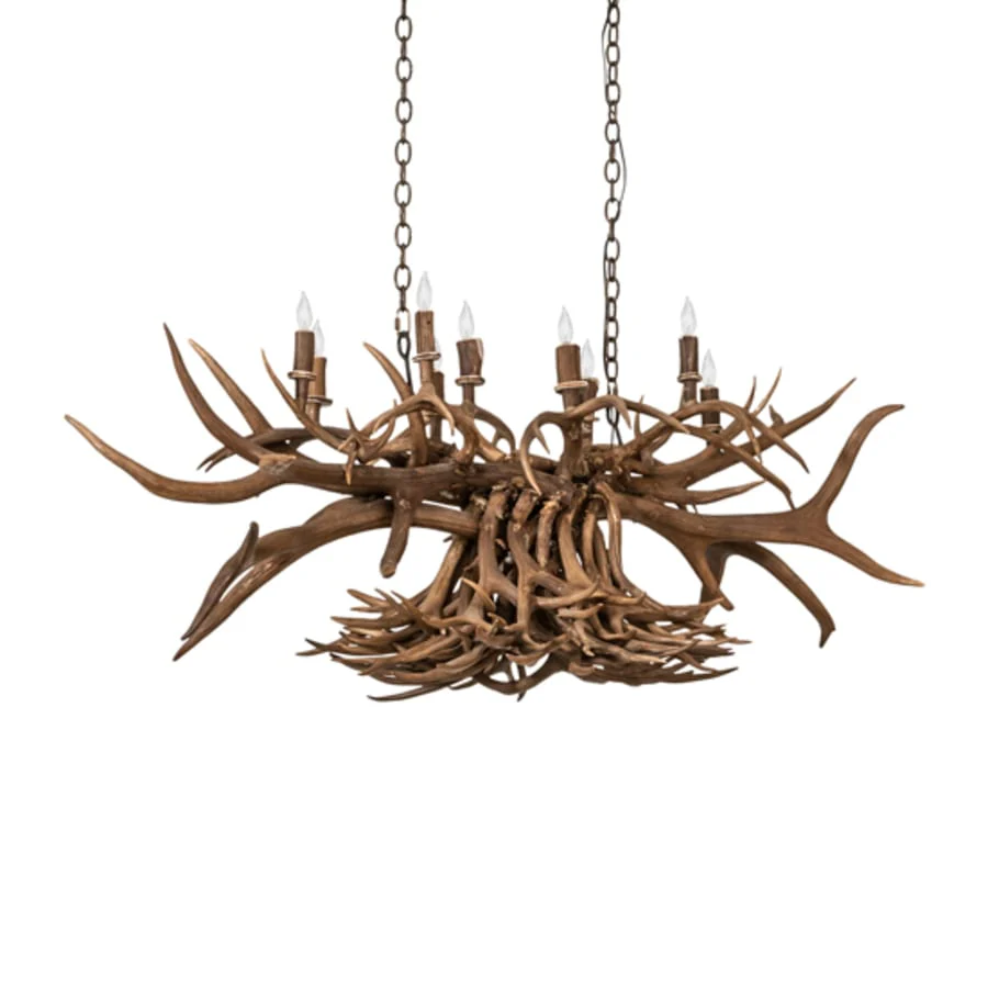 Meyda Tiffany Long Antlers 10 Light 55" Wide Antler Linear Chandelier - Image 3