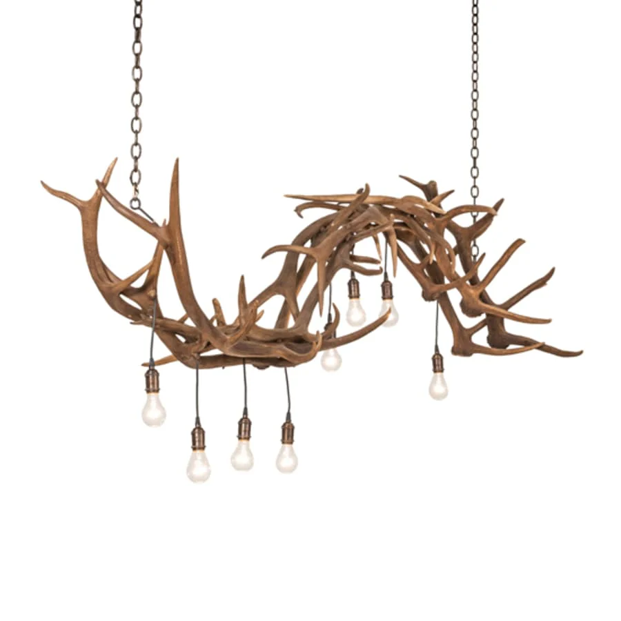 Meyda Tiffany Long Antlers 8 Light 74" Wide Antler Linear Chandelier - Image 2