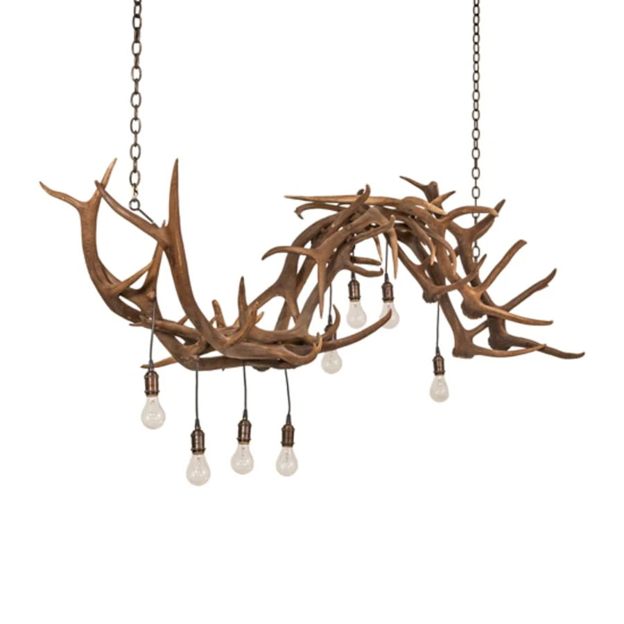 Meyda Tiffany Long Antlers 8 Light 74" Wide Antler Linear Chandelier - Image 3
