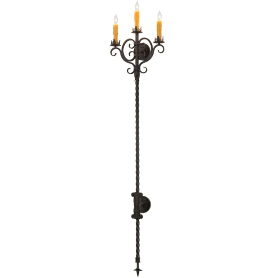 Meyda Tiffany 3 Light 74" Tall Wall Sconce - Image 2