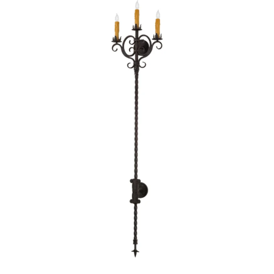 Meyda Tiffany 3 Light 74" Tall Wall Sconce - Image 3