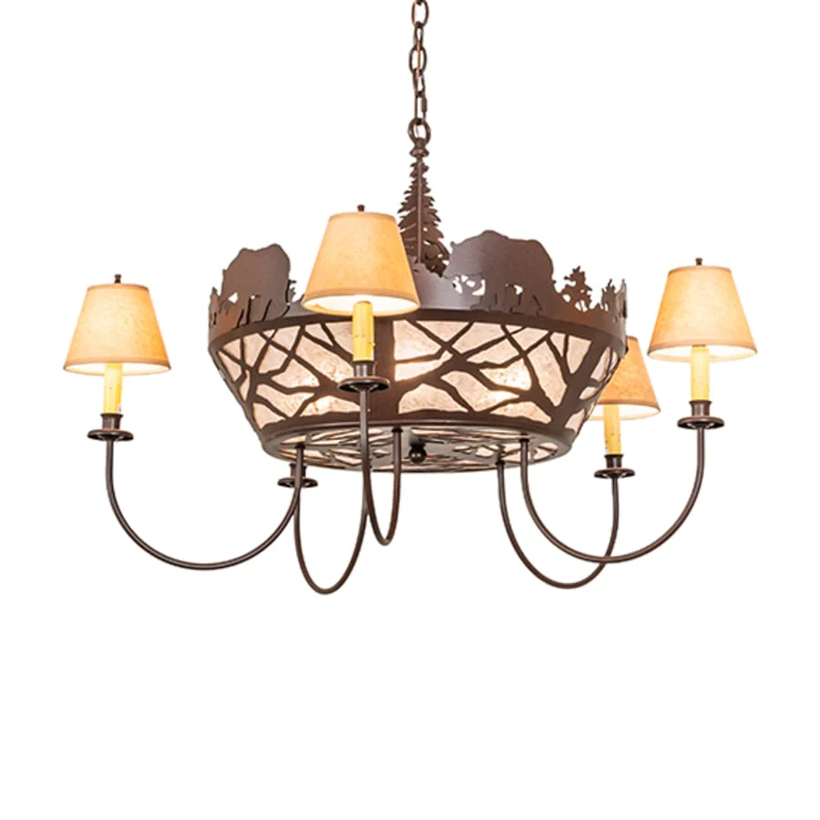 Meyda Tiffany Black Bear 6 Light 38" Wide Chandelier - Image 2