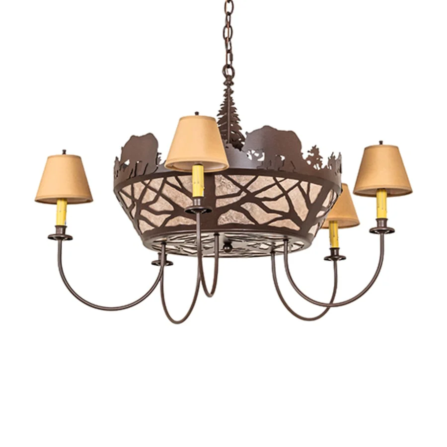 Meyda Tiffany Black Bear 6 Light 38" Wide Chandelier - Image 3