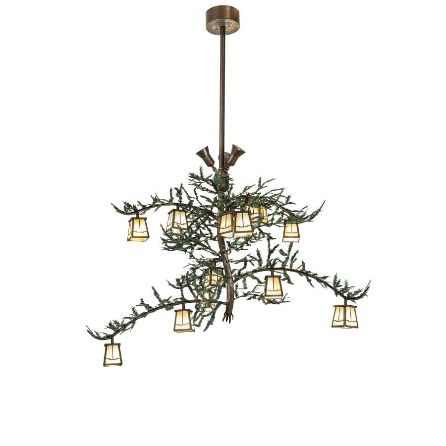 Meyda Tiffany Valley View 12 Light 52" Wide Chandelier with Iridescent Glass Shades - Image 2