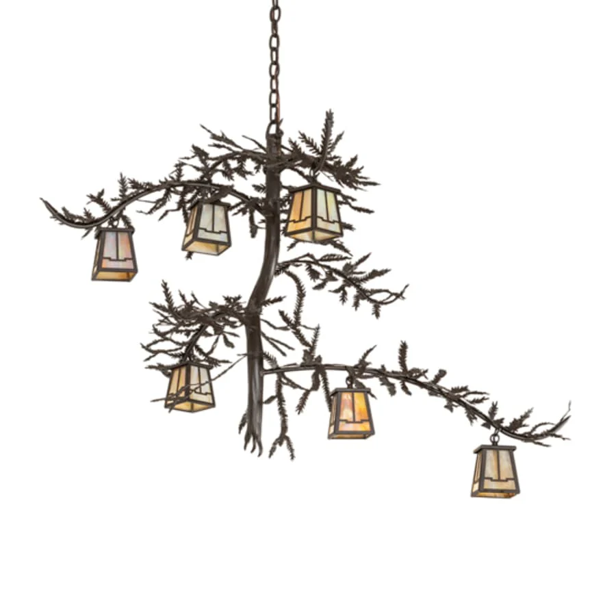 Meyda Tiffany Pine Branch 6 Light 45" Wide Chandelier - Image 3