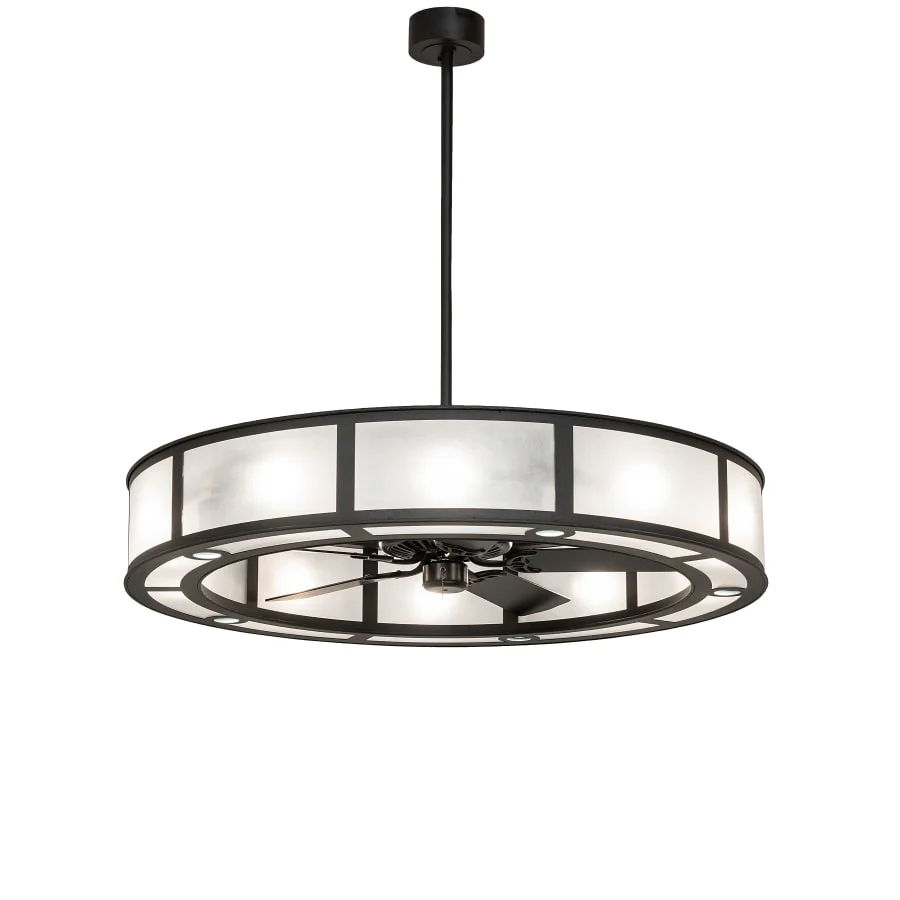 Meyda Tiffany Smythe 10 Light 56" Wide Drum Fandelier - Image 1