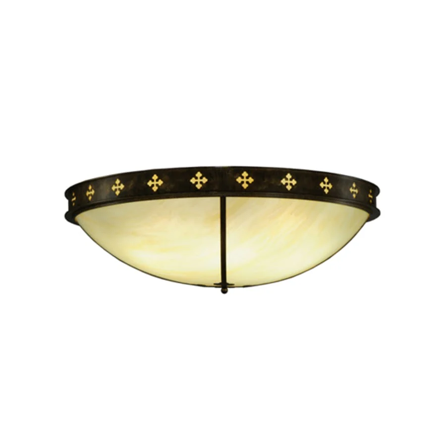 Meyda Tiffany Byzantine 6 Light 46" Wide Flush Mount Bowl Ceiling Fixture - Image 1