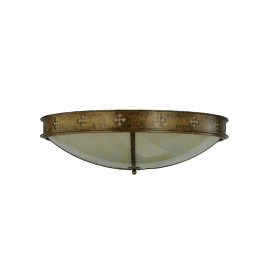 Meyda Tiffany Byzantine 4 Light 36" Wide Flush Mount Bowl Ceiling Fixture - Image 2