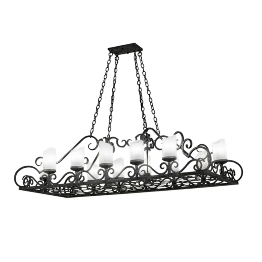 Meyda Tiffany Long Carlotta 12 Light 66" Wide Pillar Candle Linear Chandelier - Image 2