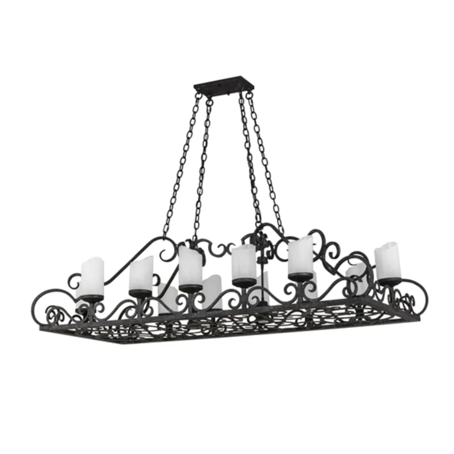 Meyda Tiffany Long Carlotta 12 Light 66" Wide Pillar Candle Linear Chandelier - Image 3