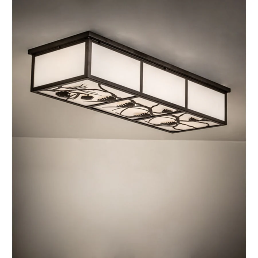 Meyda Tiffany Mountain Pine 6 Light 50" Wide Flush Mount Ceiling Fixture - Image 2