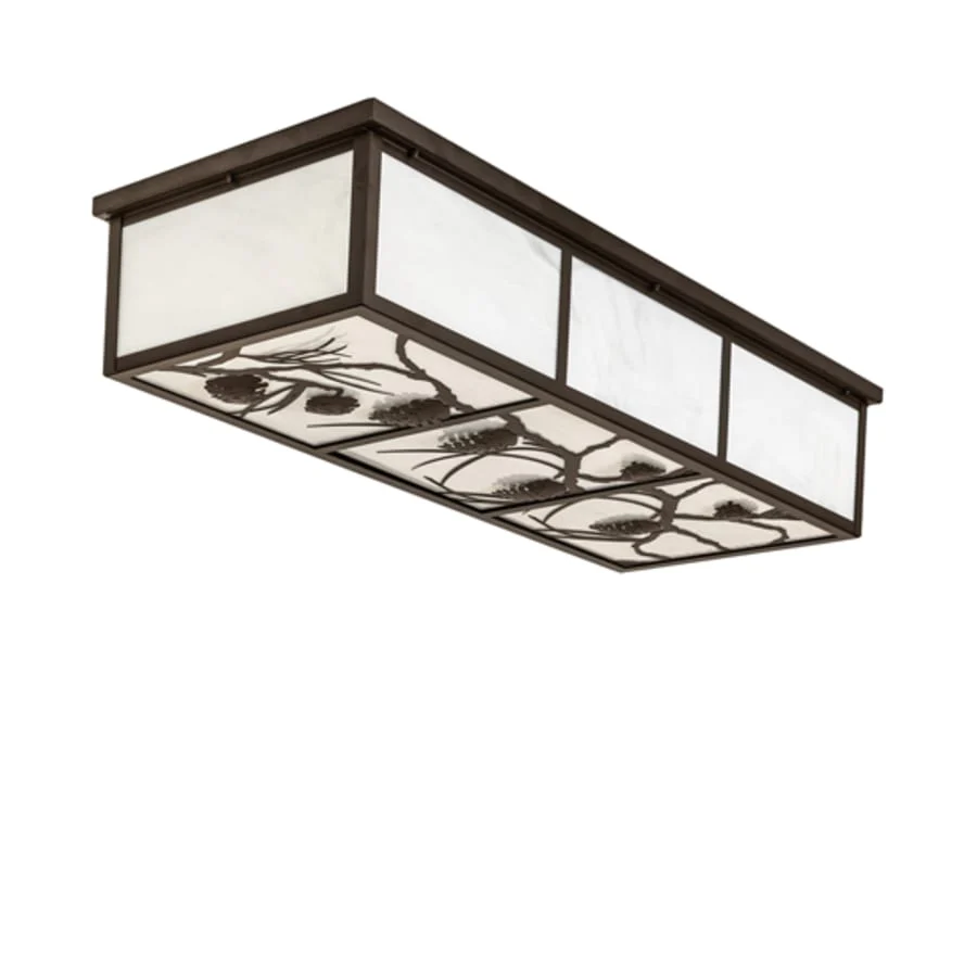Meyda Tiffany Mountain Pine 6 Light 50" Wide Flush Mount Ceiling Fixture - Image 3