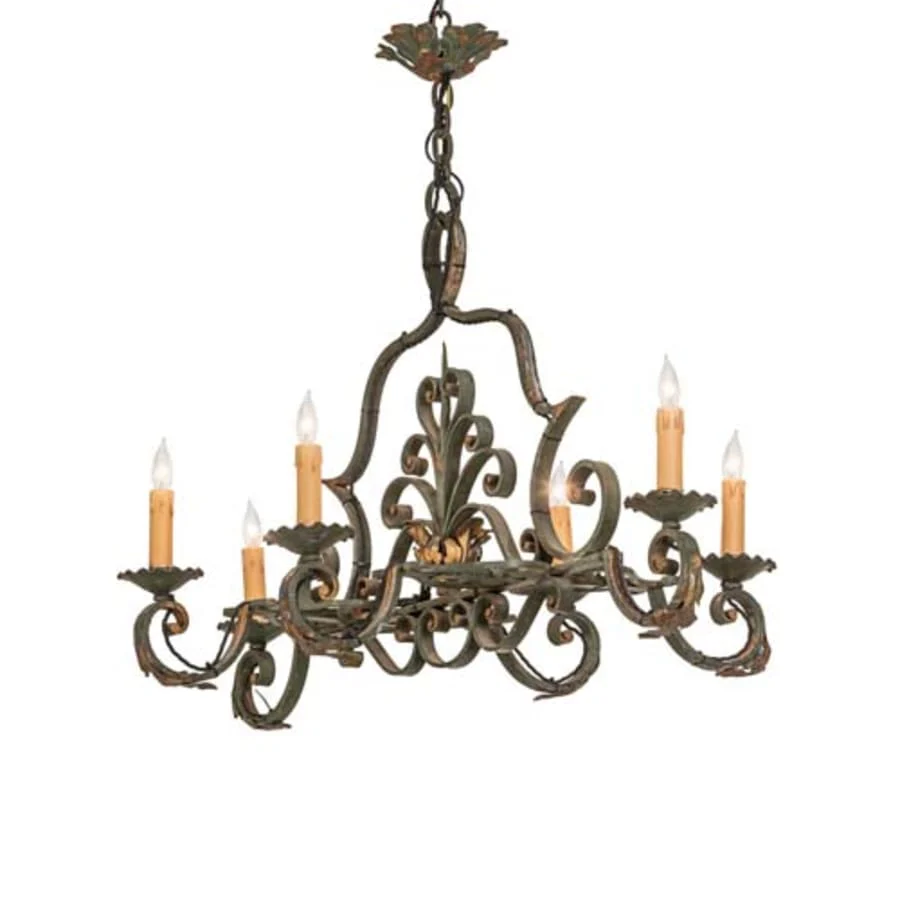 Meyda Tiffany Long Rosalie 6 Light 36" Wide Taper Candle Style Chandelier - Image 1