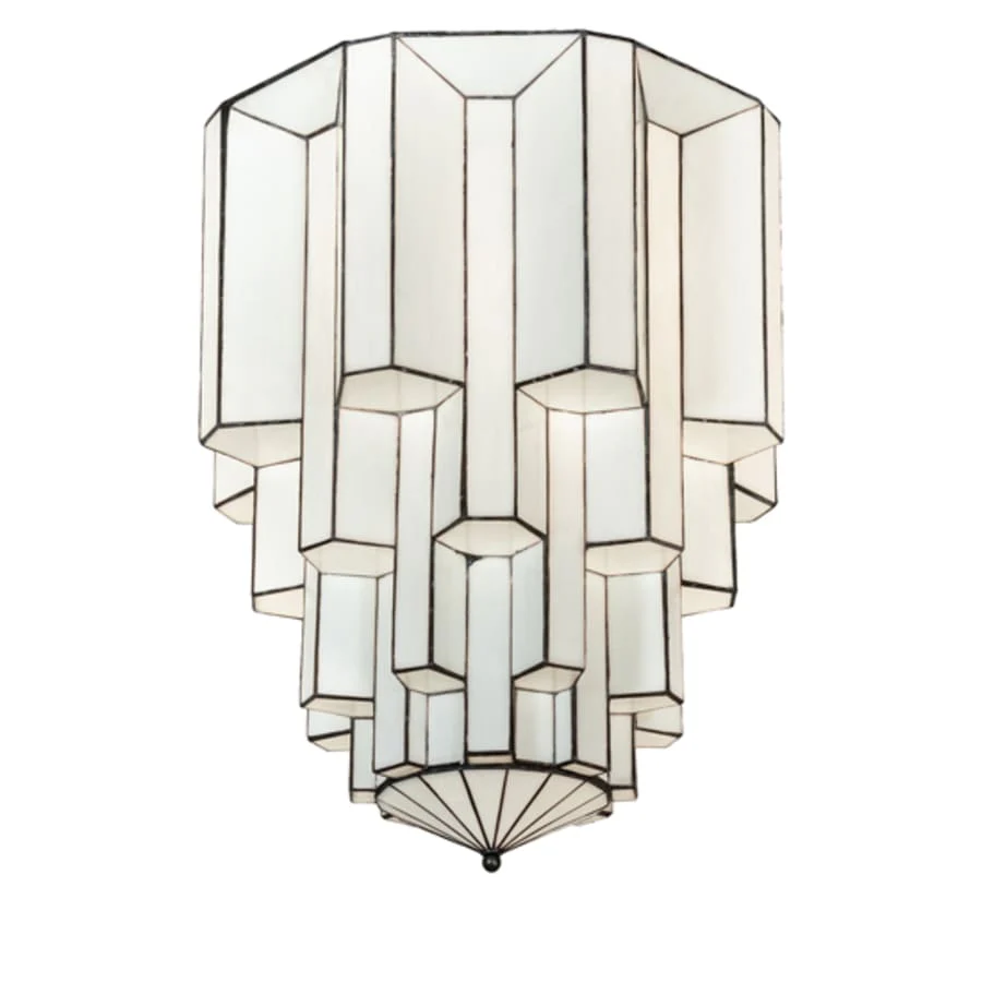 Meyda Tiffany Paramount 24" Wide Flush Mount Waterfall Ceiling Fixture - Antique Iron Gate Finish - Medium Bulb Base - Image 1