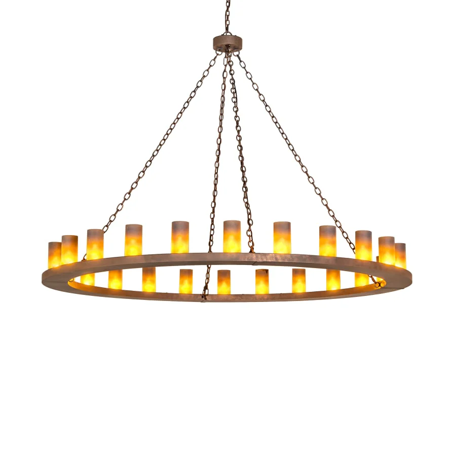 Meyda Tiffany Loxley 24 Light 72" Wide Pillar Candle Ring Chandelier - Image 1