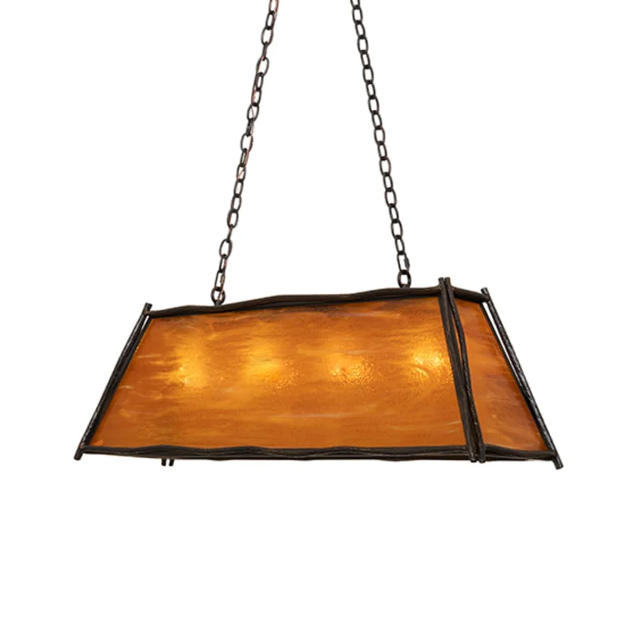Meyda Tiffany 4 Light 42" Wide Linear Pendant - Image 1