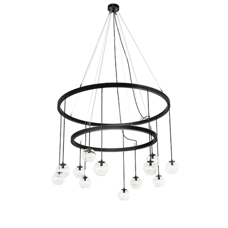 Meyda Tiffany Bola 12 Light 59" Wide Ring Chandelier - Image 3
