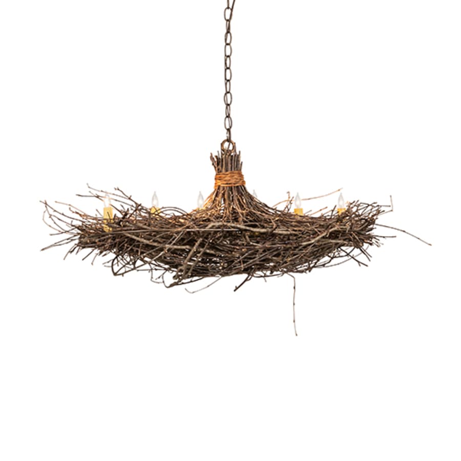 Meyda Tiffany Long Twigs 6 Light 18" Wide Taper Candle Pendant - Image 2