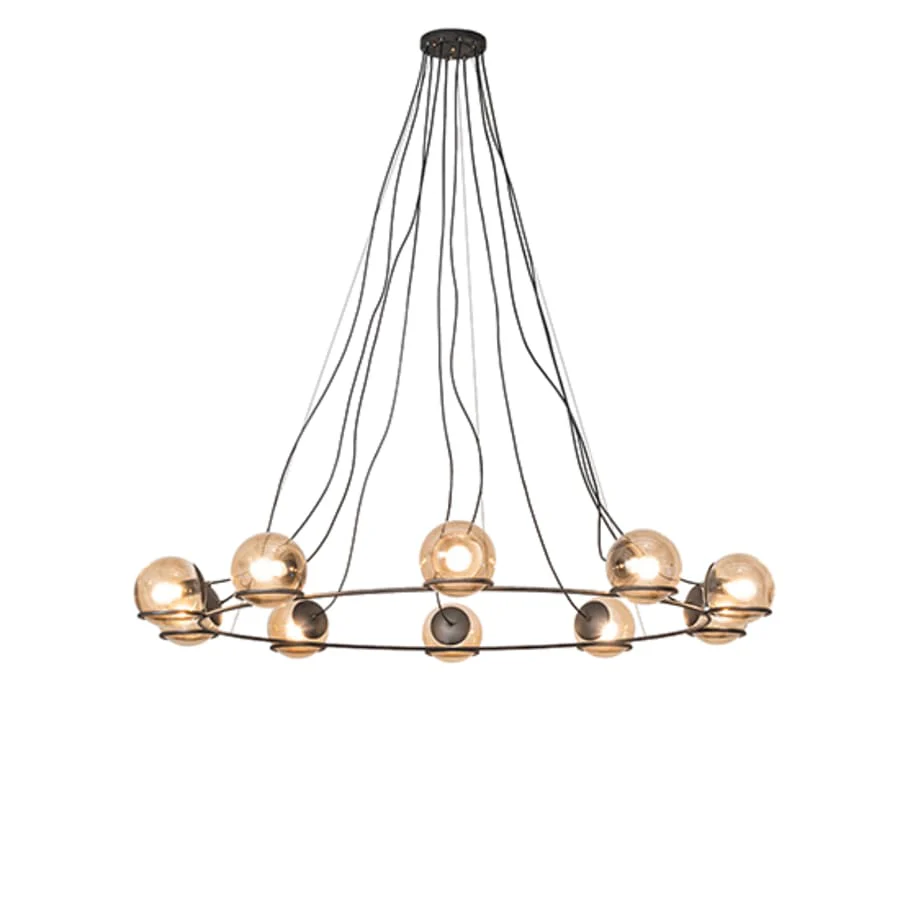 Meyda Tiffany 10 Light 73" Wide Suspension Pendant - Image 3