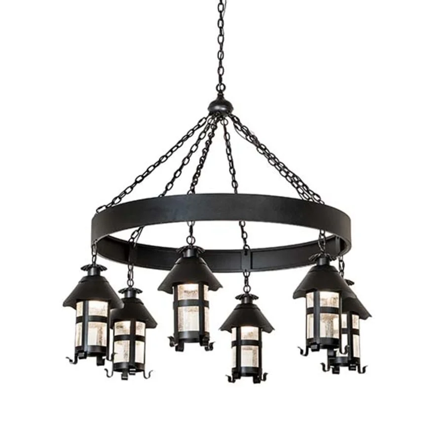 Meyda Tiffany Rutland 6 Light 50" Wide Lantern Chandelier - Image 1